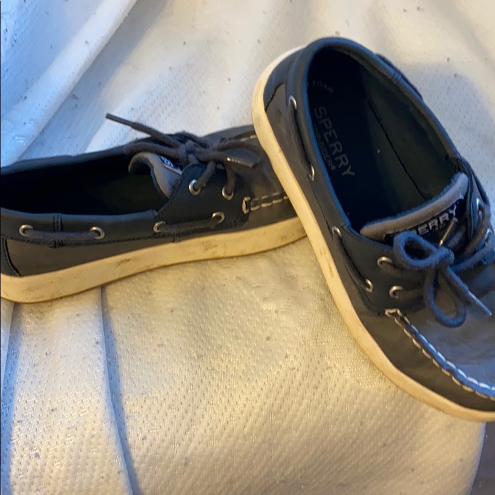 Navy Sperry top sliders